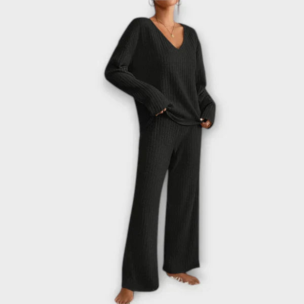 Geribbelde loungewear set