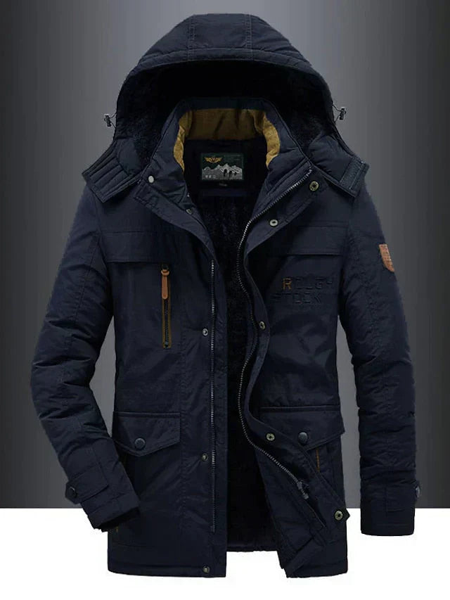 Bjorn - Warme Heren Fleece Winterjas Van Premium Wolmix
