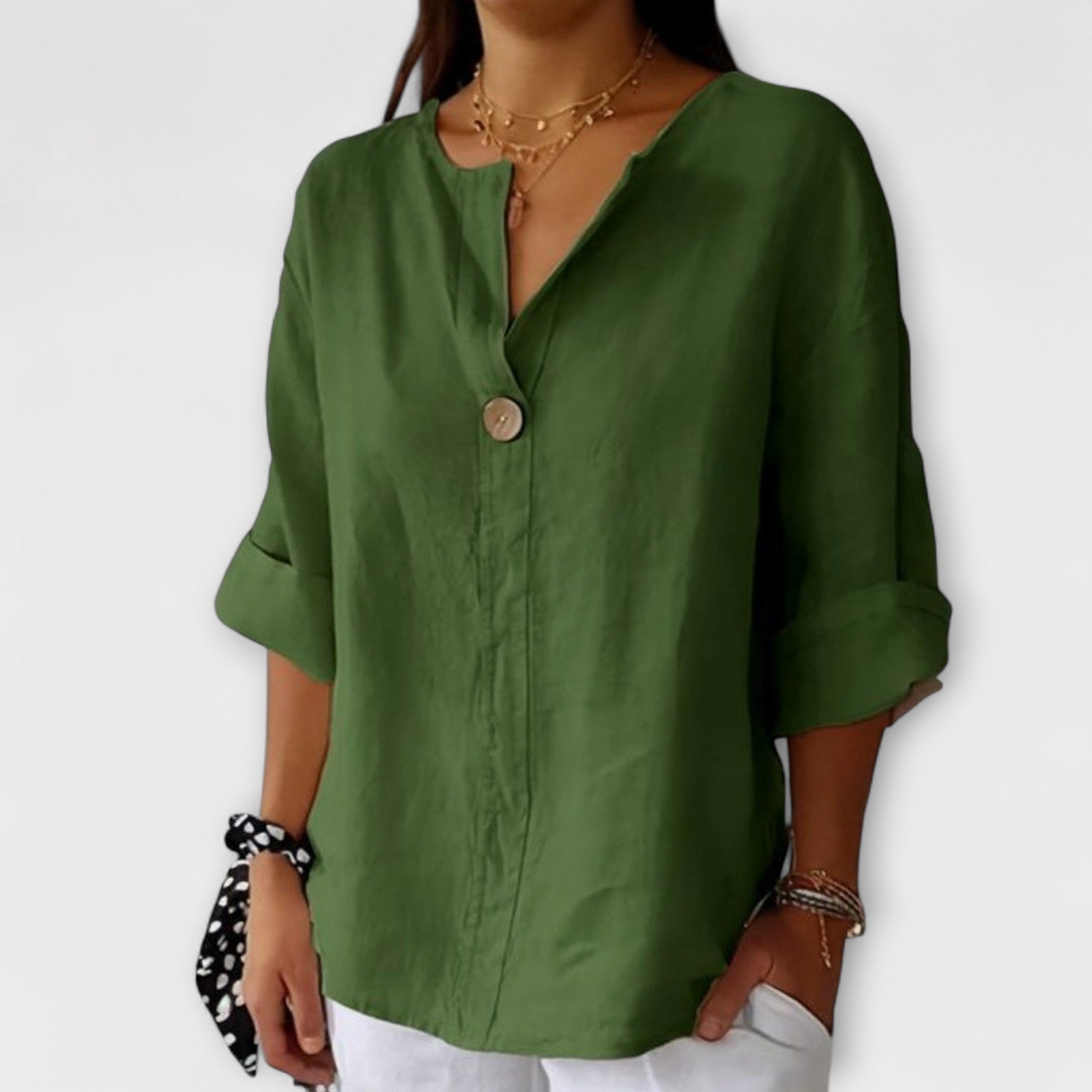 Nicole - Elegante blouse met V-hals