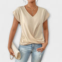 Eloise – V-hals top met knoopdetail