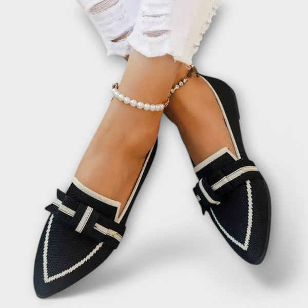 Hendrika - Platte damesschoenen met geknoopt design