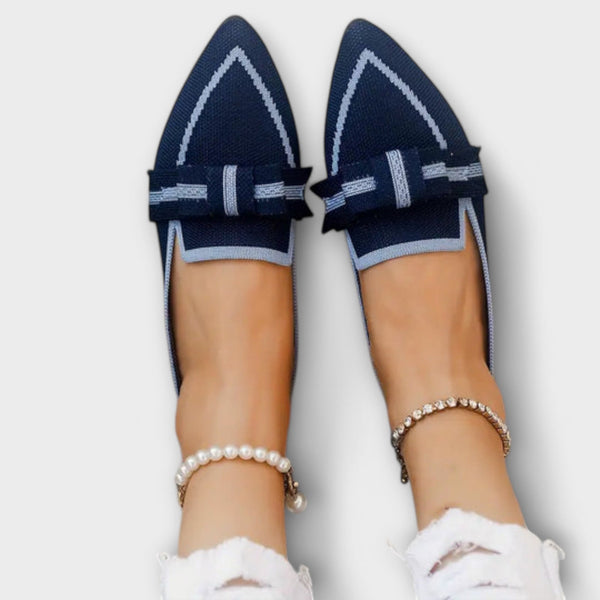 Hendrika - Platte damesschoenen met geknoopt design