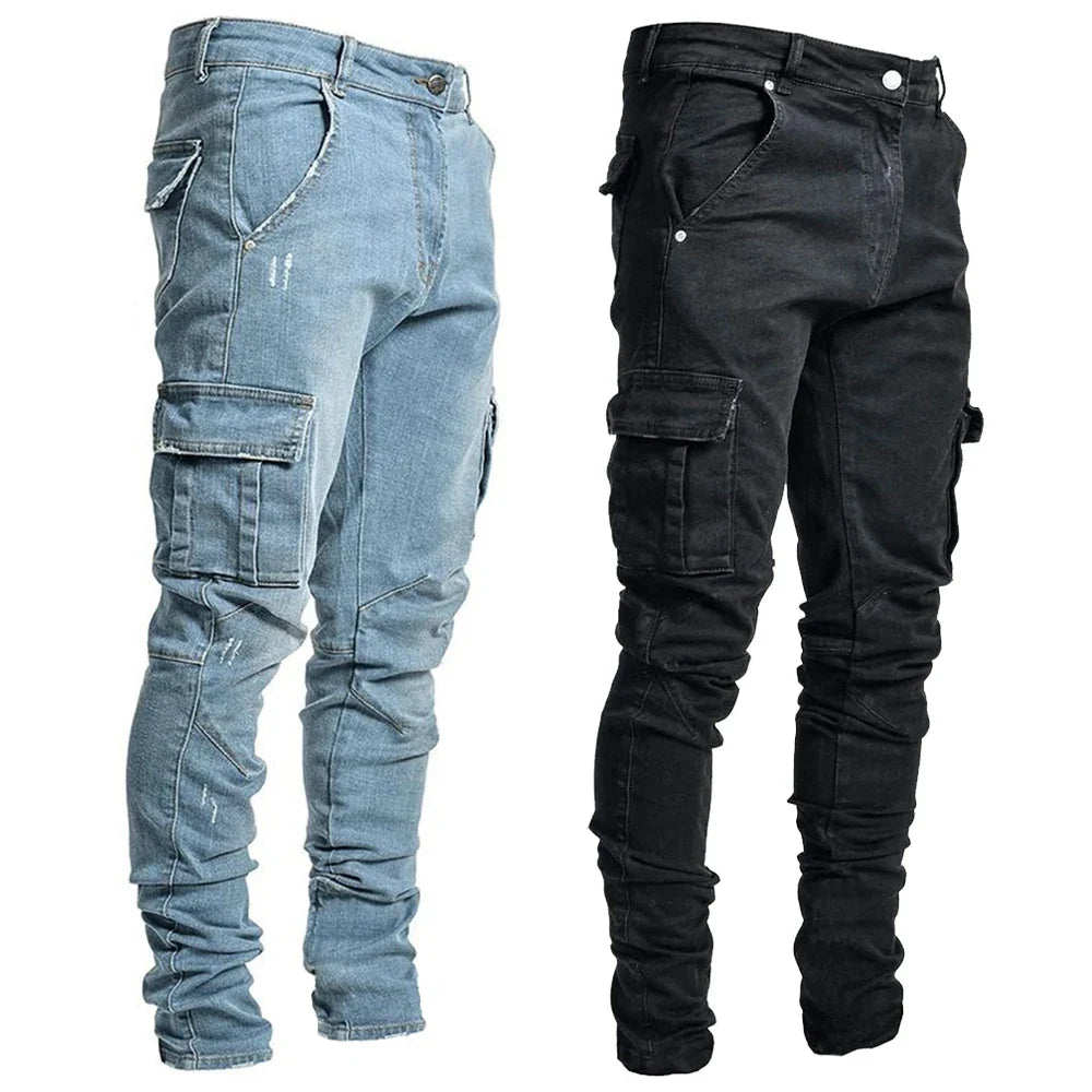 Cargo Street Elastic Jeans