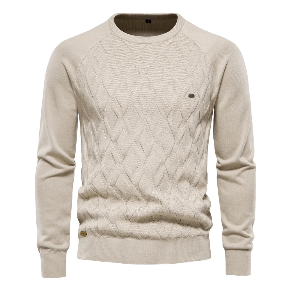 Theodor | Herenpullover met Ruitpatroon