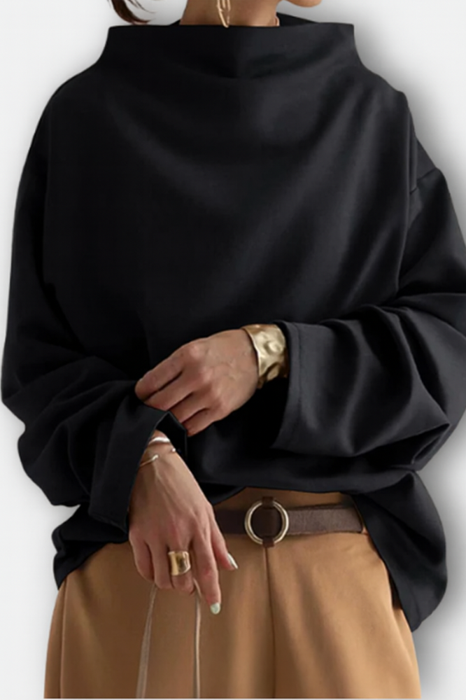 Elly | Zachte gebreide top met colkraag