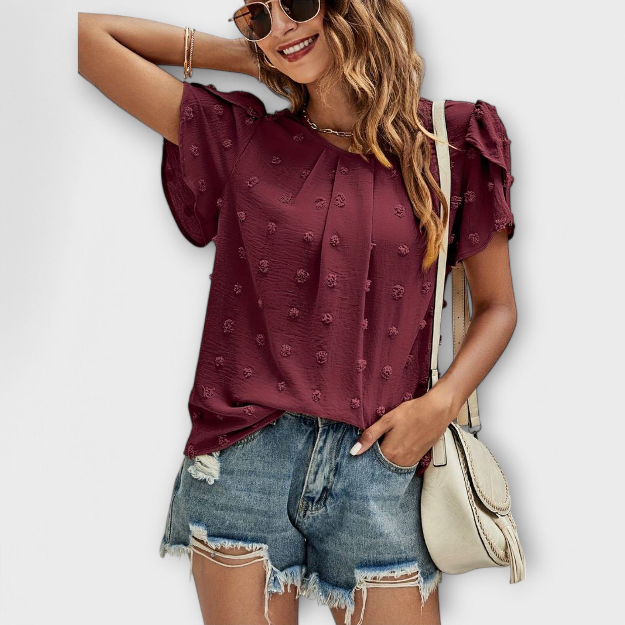 Charlotte -De perfecte blouse met stippen